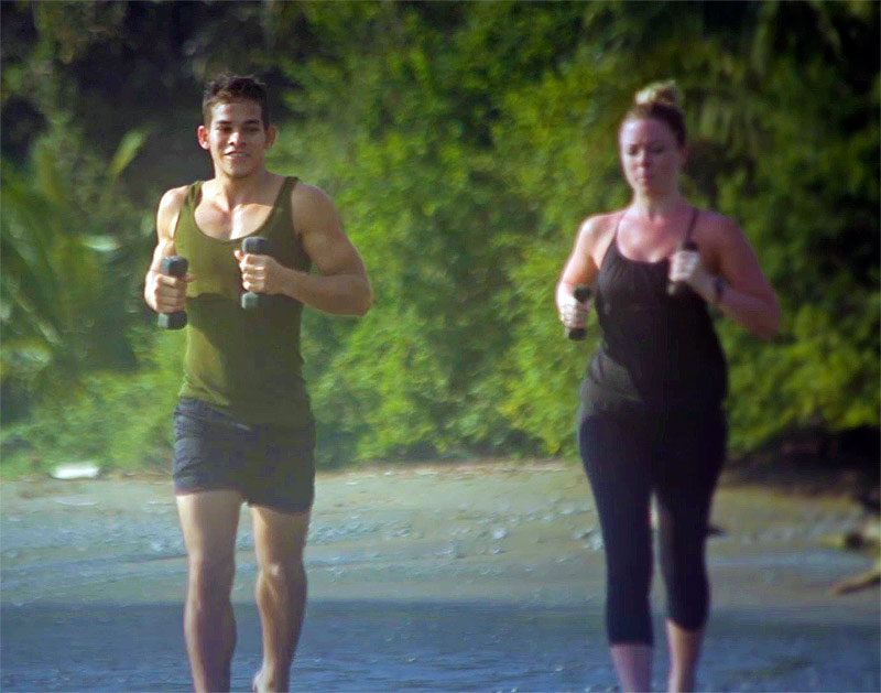 start your morning routine with a gentle workout on the beach