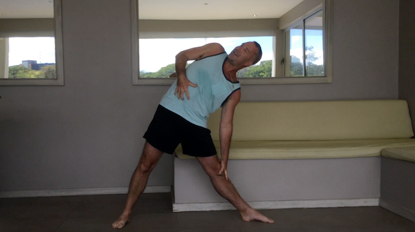 Triangle Pose Torso Rotation Blue Osa Yoga Retreat + Spa