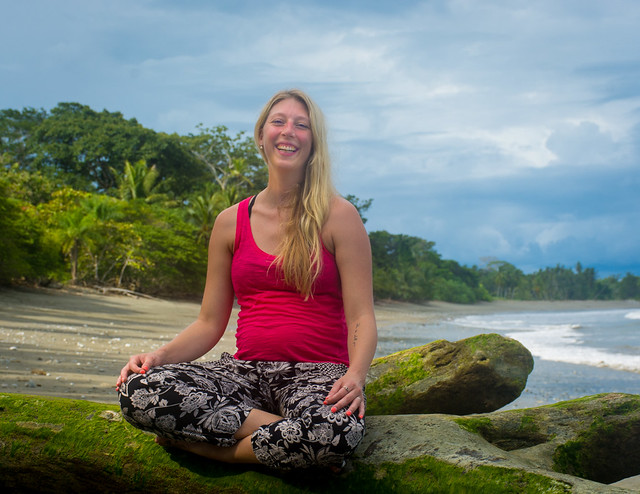 laura did her yoga teacher training while pregnant at Blue Osa