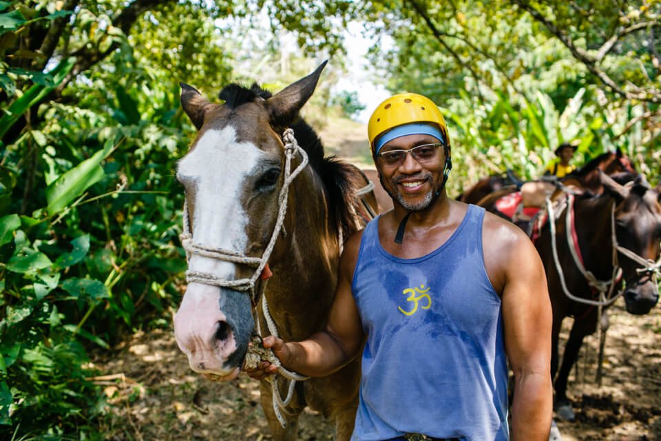 Psilocybin ceremony Psilocybin retreat at Blue Osa yoga shala Costa Rica going on horseback riding on the beach