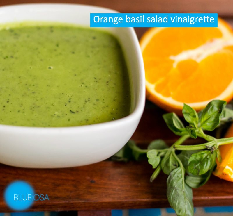 orange basil salad vinagrette blue osa kitchen costa rica