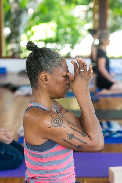 female empower and yoga