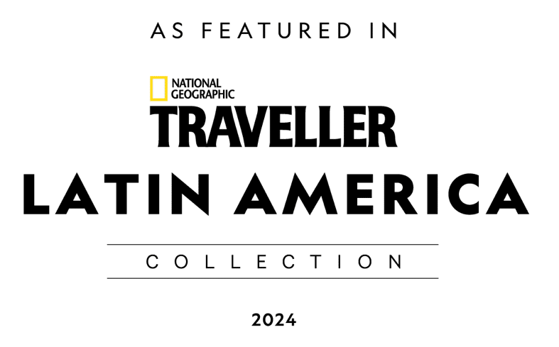 Recognition logo: As Featured in National Geographic Traveller - Latin America Collection
