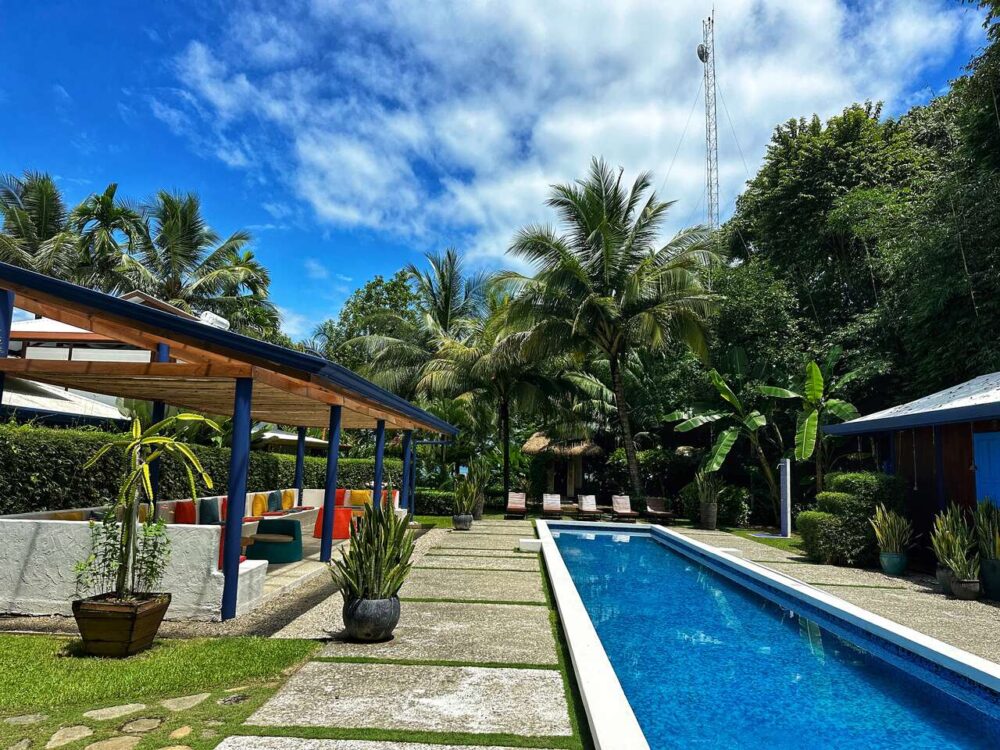 Blue Osa eco-luxury sanctuary pool and grounds Costa Rica yoga retreat