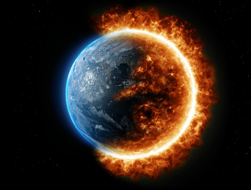 a picture of the earth in a ring of fire yoga for personal transformation yoga for overcoming fears